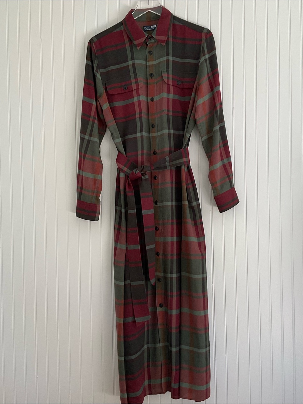 Polo Ralph Lauren Checked Cotton-Blend Maxi Dress - Picture 3 of 13